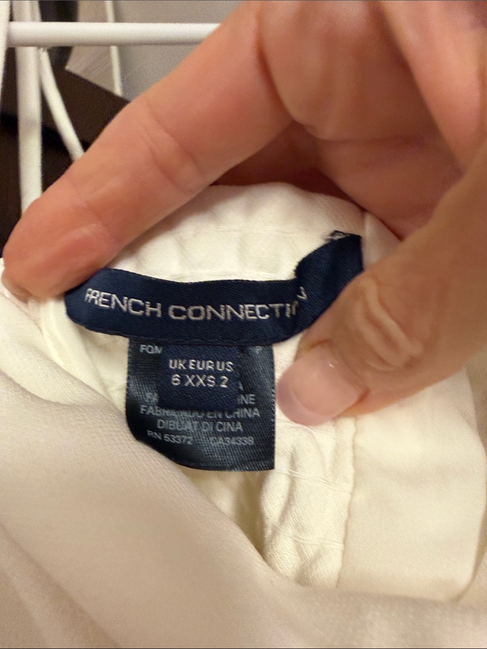 French Connection White Halter Ruched Bust Mini Dress - Picture 3 of 3